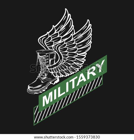 Vector logo of a vintage military
