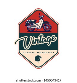 vector logo vintage old motorcycle classic