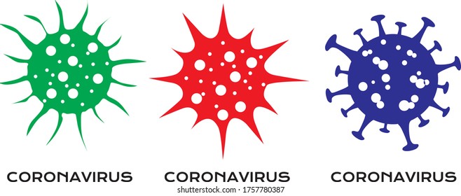 vector logo of virus in few colours