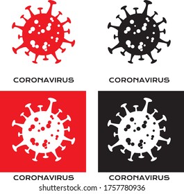 vector logo of virus in few colours