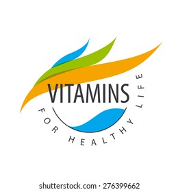 vector logo vitamins colored petals