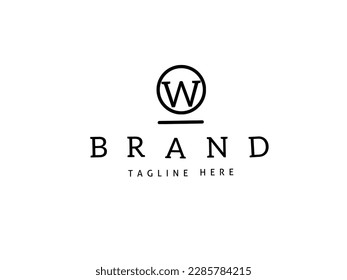 vector logo W on which abstract
