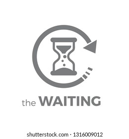 Vector logo waiting concept