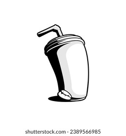 vector logo of a warm cup of coffee