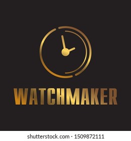 Vector logo for watchmaker and watch repair