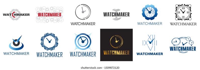 Vector logo for watchmaker and watch repair