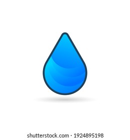 Vector logo water gradient. Premium Vector