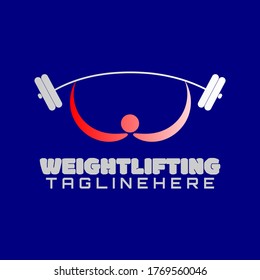 Vector Logo for a Weight Lifting Competition or gym venue with illustrations of athletes lifting barbells forming the initials "W".