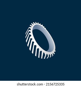 concepto de engranaje de rueda del logotipo vectorial