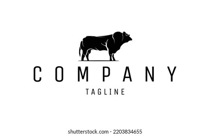 Vector Logo In Which Abstract Image Of Cow Isolated On White Background Elegant And Stylish Look Suitable For Company, Brand Name, Business