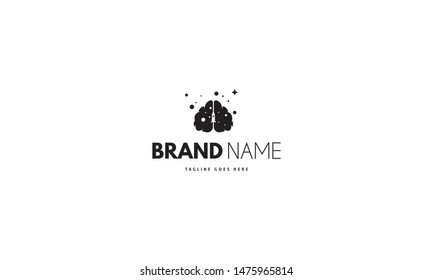 Vector logo which depicts a brain with a rocket taking off.