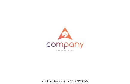 Vector logo which depicts a planet against which a rocket flies in the center of the arrow, personifying the letter A.