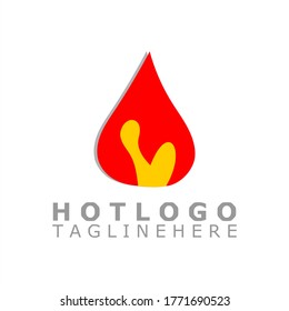 Vektorlogo, das für Unternehmen oder Unternehmen von Energie und Erdöl relevant ist, mit der Illustration eines Brandes mit dem Buchstaben "M".