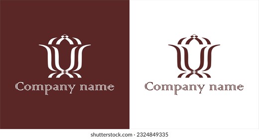 Vector logo white color and dark purple