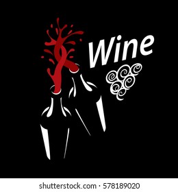 vector logo wine