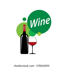 vector logo wine