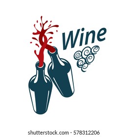 vector logo wine