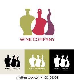 Vector Logo for wine company. Can be used as - logo, pictogram, icon, infographic element.