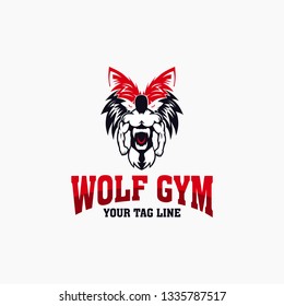 Vector logo wolf gym