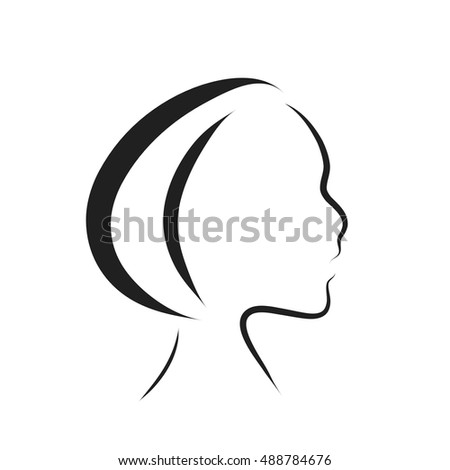 Vector logo woman on a white background.