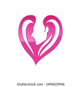 Vector logo for woman salons and shops, Abstract logo for a beauty salon. Abstract women face vector