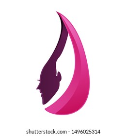Vector logo for woman salons and shops, Abstract logo for a beauty salon. Abstract women face vector