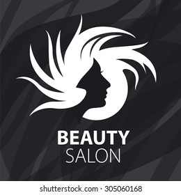 vector logo woman's head for the beauty salon