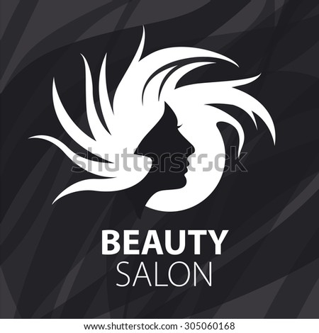 vector logo woman's head for the beauty salon