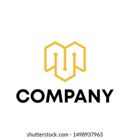 vector logo word sign M