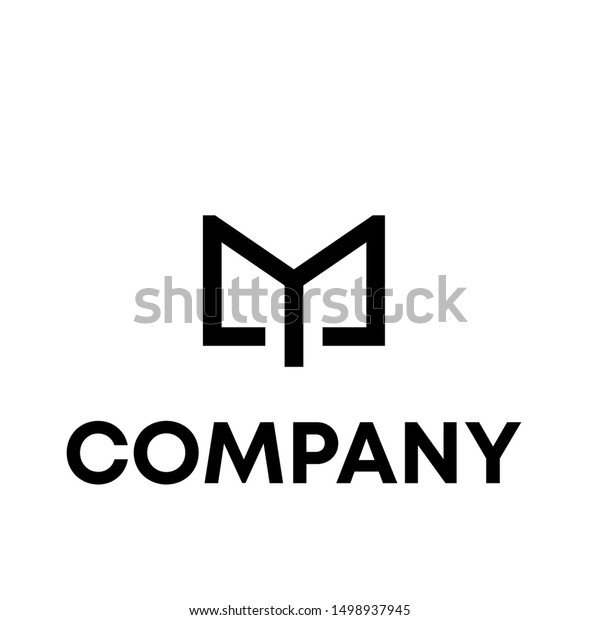 Vector Logo Word Sign M Stock Vector (Royalty Free) 1498937945 ...