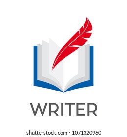 Vector Logo Writer Inkwell On Book Stock Vector (Royalty Free ...