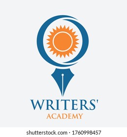 Vector Logo Writing Academy Education Stock Vector (Royalty Free ...