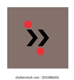 vector logo of writing symbols, mixed with small circles.