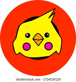 Vector Logo of Yellow Chicken For Business Icon