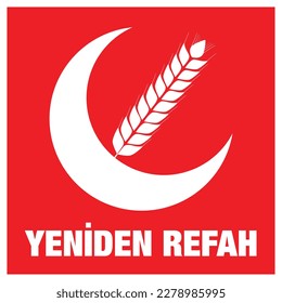 Vector logo of the "Yeniden Refah Partisi", one of Turkey's political parties