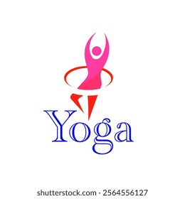Vector logo of a yoga pose