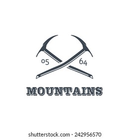 Vector logo.Climbing equipment