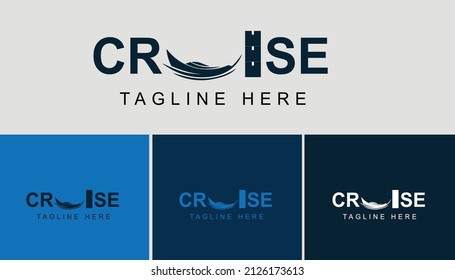 vector logos of anchors and ships for freight forwarding boats to send goods or send passengers