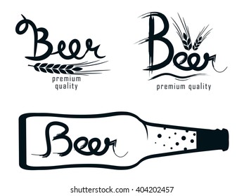 vector logos beer from a font designer