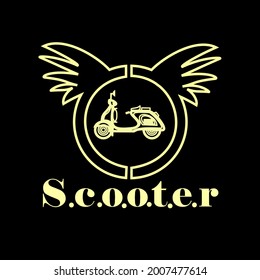 vector logos classic scooter vespa