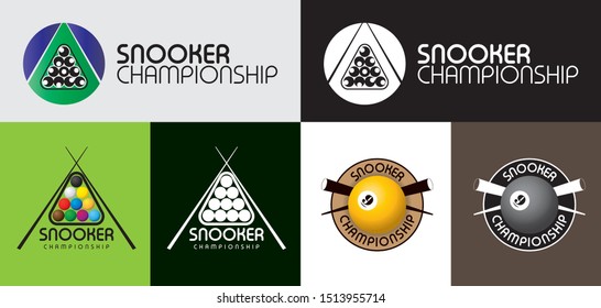 Vector Logos Concept Collection For Snooker Championship