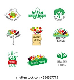 Vector logos Healthy Eating