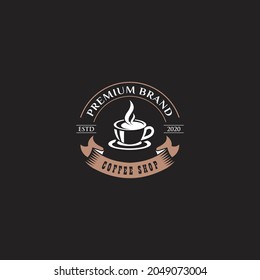 vector logos and illustrations coffeeshop  in classic, retro and vintage style, luxury, premium and easy to apply
