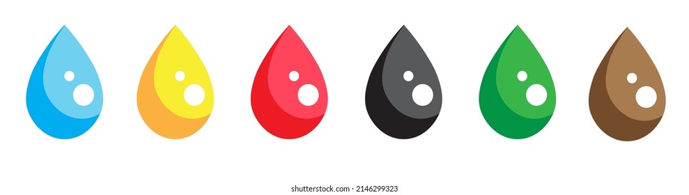 vector logos for liquids such as water, oil, blood that are cool and simple in color, suitable for logo designs and dangerous liquids and company logos

