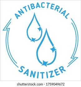 
logotipos vectores o símbolos para etiquetas de productos que utilizan fórmulas antibacterianas, como jabón, líquido de limpieza y otros productos antibacterianos