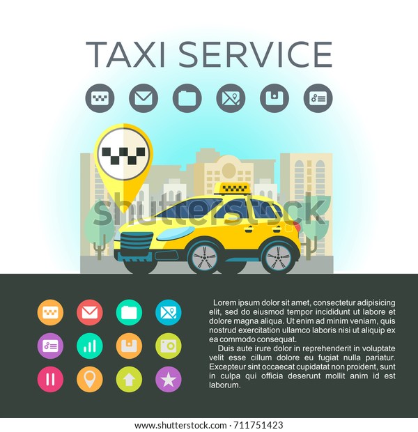 Vector logos taxi service. Mobile app taxi.\
Set of icons for mobile app. Taxi\
service.