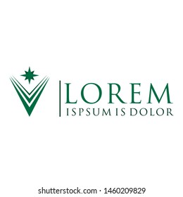 Vector logos that describe stars and shields
