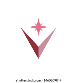 Vector logos that describe stars and shields
