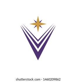 Vector logos that describe stars and shields
