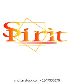 logotipos vectoriales con el espíritu de palabra para todos sus tipos de anuncios